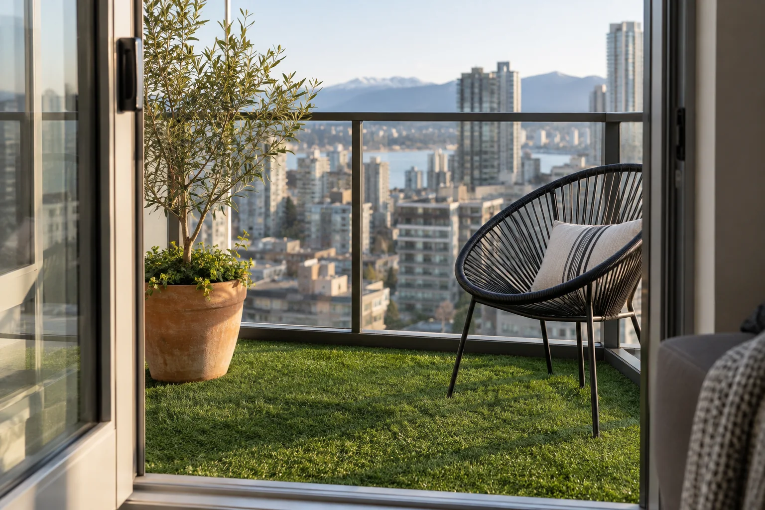 Balcony & patio turf — application example