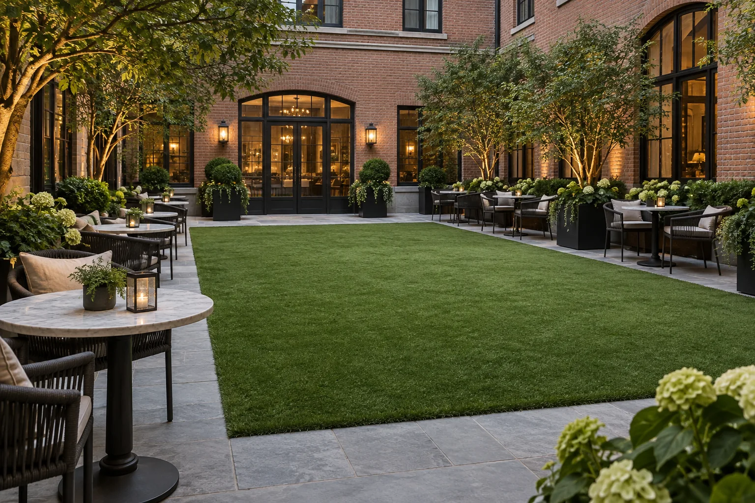 Commercial landscape turf — application example
