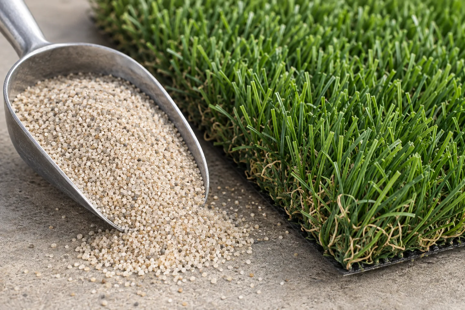 Turf infill options — application example